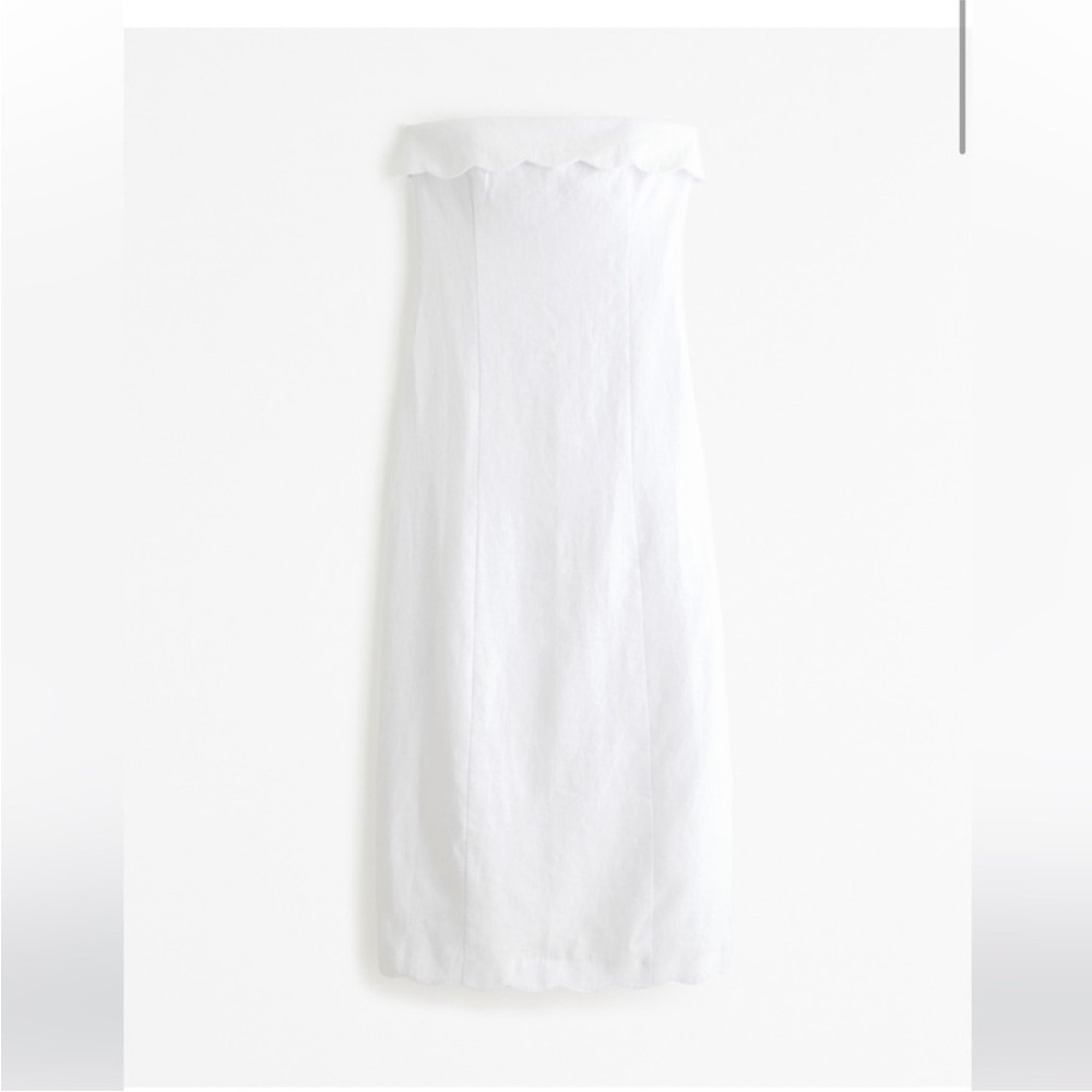 Abercrombie & Fitch White Strapless Dress